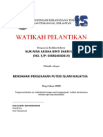 Sijil Watikah Pelantikan Pengawas Sekolah