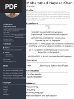 Mohammed Hayder Khan CV Resume NEW