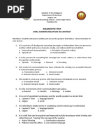 Oral Communication Diagnostic Test