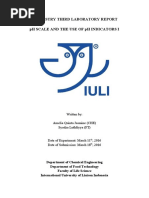 Chemistry Laboratory Report PH Scale and