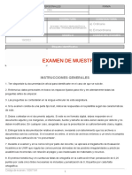 Examen de Muestra: Instrucciones Generales