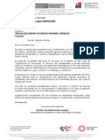 Carta Agradecimiento Ministerio de Cultura