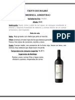 Vinos Argentinos Fichas Tecnicas