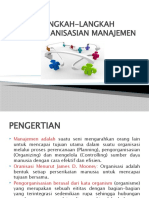 Langkah Pengorganisasian Management