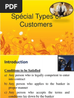 Banking - Special Type Sof Customers