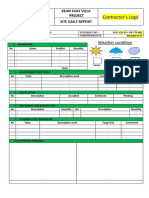 Contractor Site Daily Report (DR)