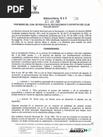 Resolucion 89 - 2023 Renueva El Reconocimiento Deportivo Del Club Roller Skate