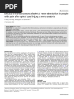 Ef Ficacy of Transcutaneous Electrical Nerve Stimulation in People With Pain After Spinal Cord Injury: A Meta-Analysis