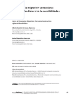 Rostros de La Migración Venezolana: Construcción Discursiva de Sensibilidades Sociales