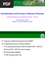 Drivers of Research Planning