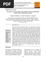 Polarity Relation of Anthocyanins