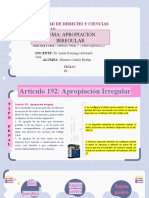 Tema: Apropiación Irregular: Facultad de Derecho Y Ciencias Políticas