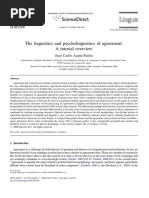 ACUÑA-FARIÑA, Juan Carlos (2009) - The Linguistics and Psycholinguistics of Agreement - A Tutorial Overview