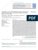 Tasipimidine, A Novel Orally Administered Alpha-2 Adrenoceptor Agonist, Alleviates Canine Acute Anxiety Associated With Owner Departure-A Pilot Study