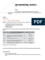 Unit 2 Programming Notes