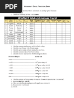 MS Excel Exam