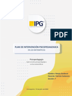 Plan de Intervención Psicopedagógica en Las Matemáticas