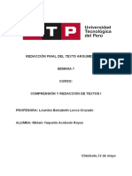 Redacción Final Del Texto Argumentativo