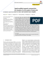 Preparation of Ionic Liquid Modified Magnetic Nanoparticles Based On Thiol Ene Click Chemistry For The Analysis of Polycyclic Aromatic Hydrocarbons in Water and Smoked Meat Samples