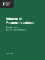 Informe Recomendaciones ConsejoReactivacionEducativa