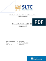 21UG0492 - Electrical Installations (EEE-2204) Assignment 01 PDF