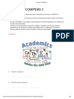 Evaluación COMIPEMS 2 - Formularios de Google