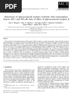 Interaction of Glucocorticoid Receptor Isoforms With Transcription