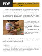 A Importância Do Brinquedo de Alinhavo Na Educação Infantil