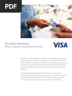 Visa Claims Resolution Efficient Dispute Processing For Merchants VBS 14.APR.16