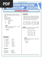 Problemas de Interes Simple para Cuarto de Secundaria