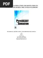 Learning Satisfaction and Motivation To Study Online During The COVID-19 Pandemic