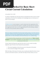 Simple Method For Basic Short Circuit Current Calculations