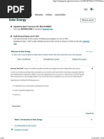 Course Solar Energy EdX OVERVIEW