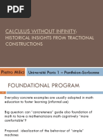 Calculus Without Infinity Historical Ins