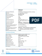 Certificado Calidad Medidores 1 Pulgada