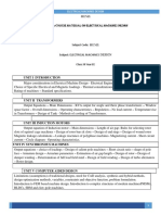 Unit I Introduction: EEE 521 A Course Material On Electrical Machines Design