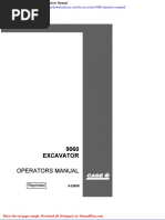 Case Crawler Excavator 9060 Operators Manual