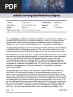 Aviation Investigation Preliminary Report