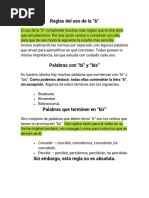 Reglas Del Uso de La "B": Sin Excepción. Algunos de Estos Términos Son Los Siguientes