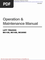 Doosan Lift Truck Bc15s Bc18 Bc20sc Operation Maintenance Manual