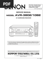 AVR-3802 Service