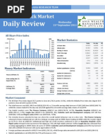 Asia Market Report 21st Sep '11