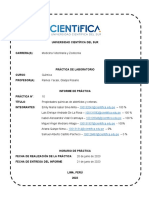 Informe 10 Quimica