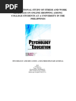 A Correlational Study of Stress and Work Readiness On Online Shopping Among College Students at A University in The Philippines