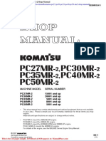 Komatsu Pc27 Pc30 Pc35 Pc40 Pc50 Mr2 Shop Manual