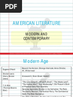 English Major - American Literature Modern and Contemporary