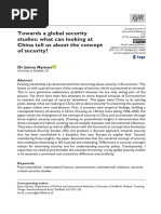 Nyman 2023 Towards A Global Security Studies What Can Looking at China Tell Us About The Concept of Security