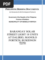 Barangay Solar Street Light 18 Units at Dalirig, Manolo Fortich, Bukidnon