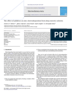 The Effect of Additives On Zinc Electrodeposition