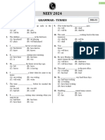 Grammar - Tenses - Daily Home Assignment 01 - (Neev 2024)